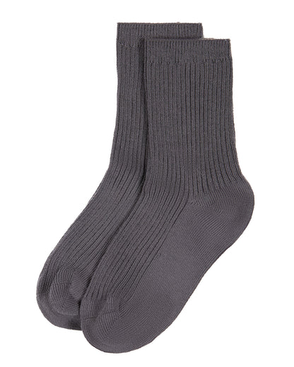 Kids Unisex Ribbed Cotton Rich Crew Socks