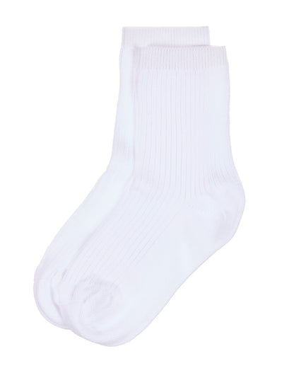 Kids Unisex Ribbed Cotton Rich Crew Socks