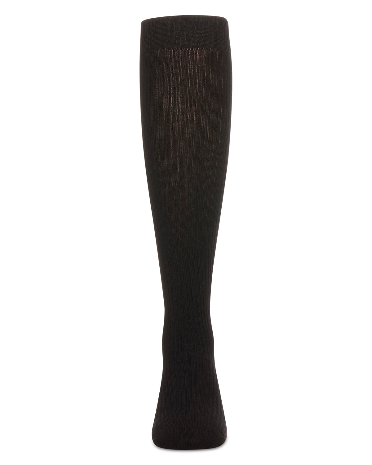 Thin Ribbed Girls Cotton Blend Knee High Sock : Color: Black