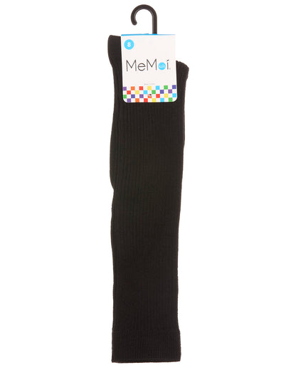 Thin Ribbed Girls Cotton Blend Knee High Sock : Color: Black
