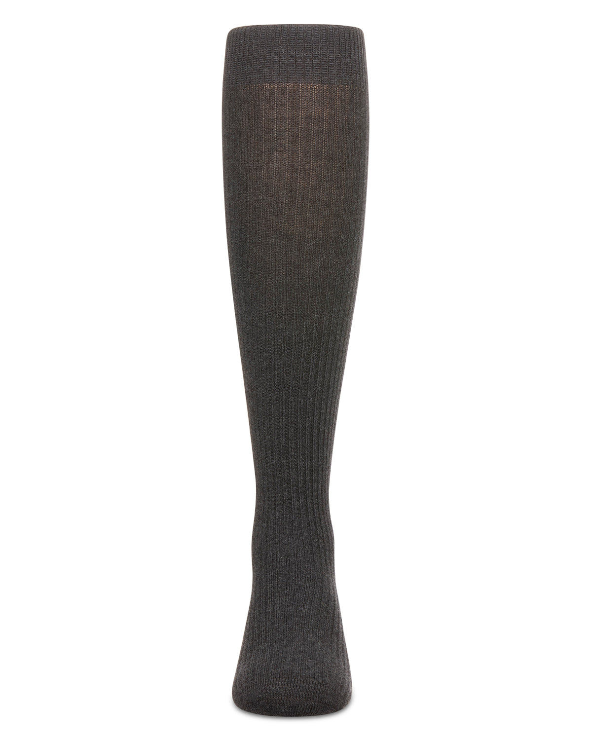 Thin Ribbed Girls Cotton Blend Knee High Sock : Color: Black