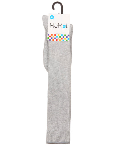 Thin Ribbed Girls Cotton Blend Knee High Sock : Color: Black