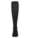 Thin Ribbed Girls Cotton Blend Knee High Sock : Color: Black