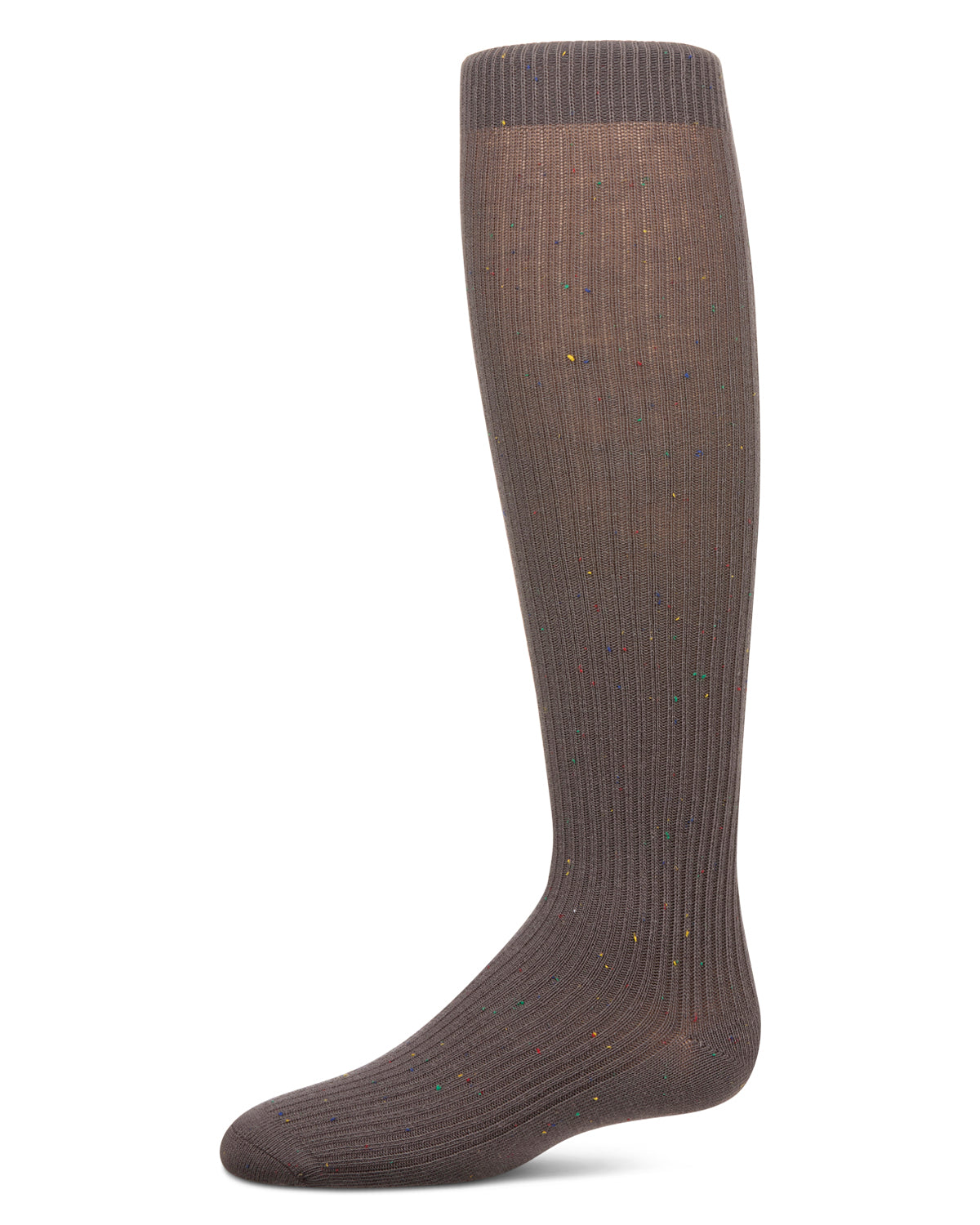 Thin Ribbed Speckled Knee High : Color: Charcoal
