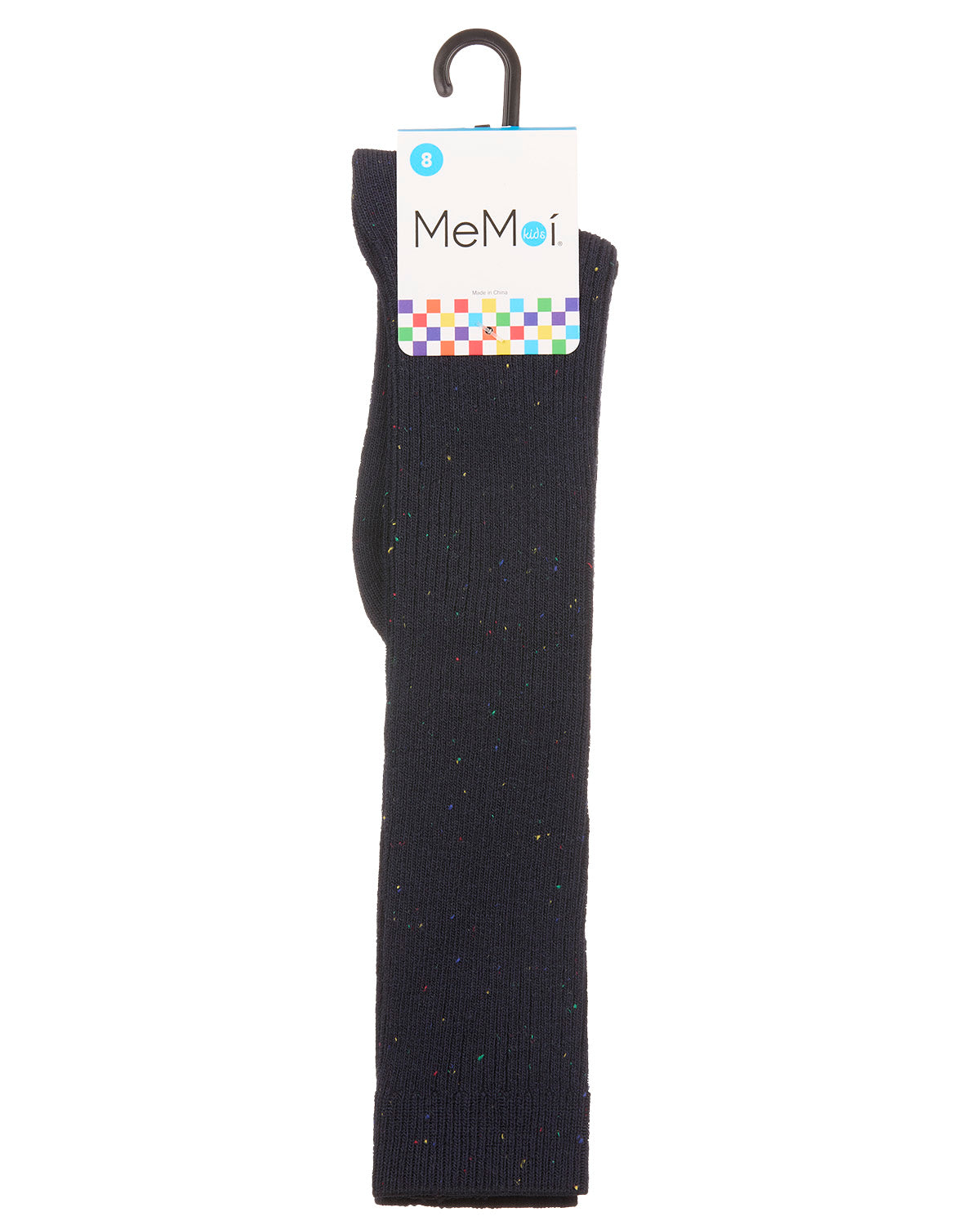 Thin Ribbed Speckled Knee High : Color: Navy