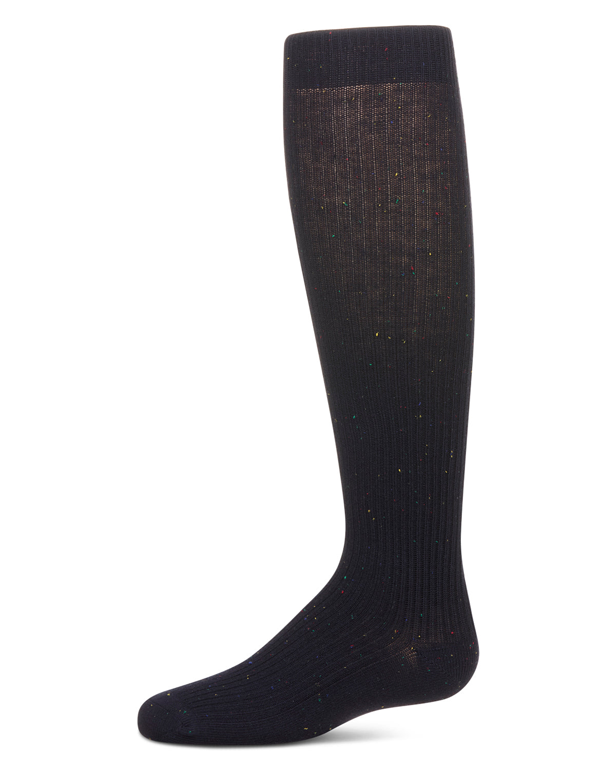 Thin Ribbed Speckled Knee High : Color: Navy