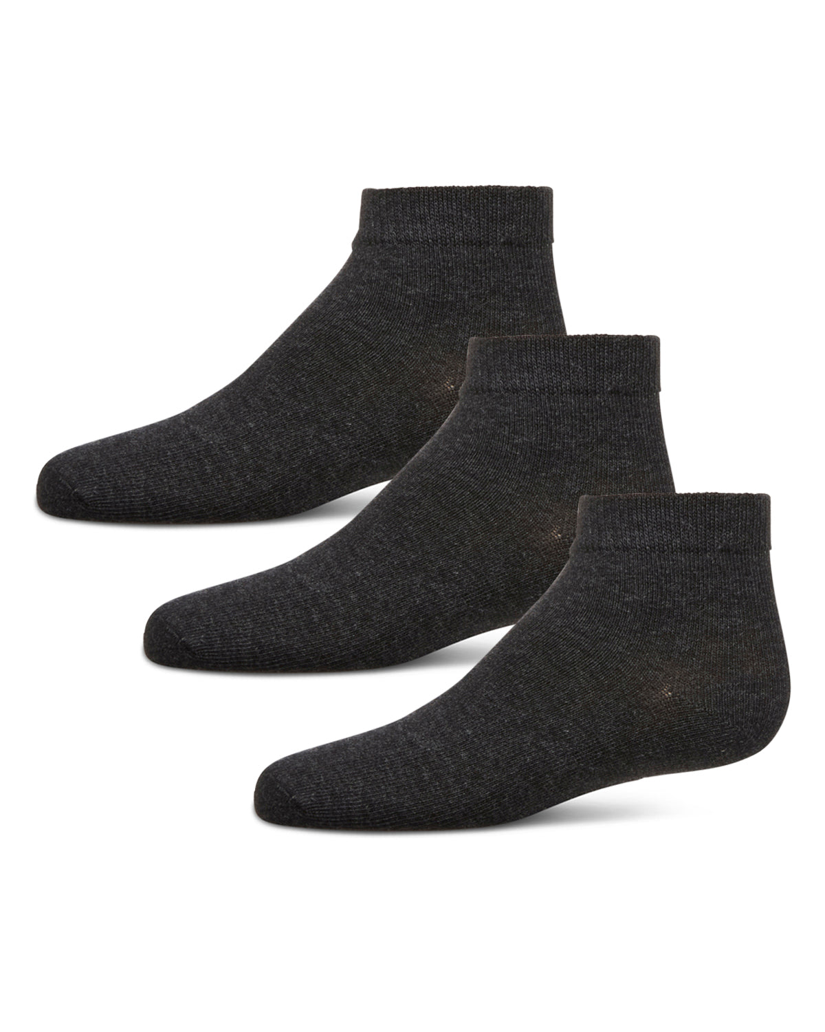 Unisex Cotton Blend Mid-Cut Socks 3-Pack : Color: Charcoal