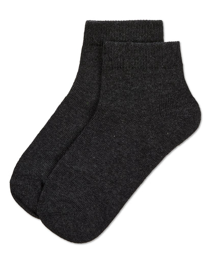 Unisex Cotton Blend Mid-Cut Socks 3-Pack : Color: Charcoal