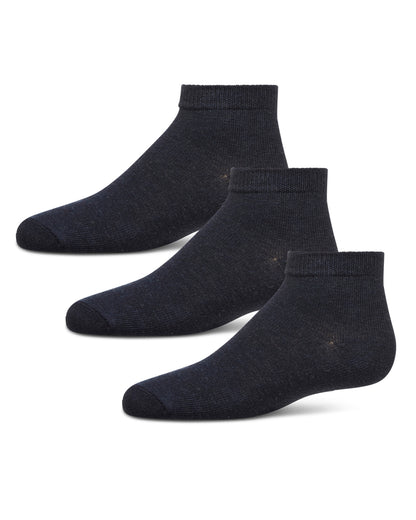 Unisex Cotton Blend Mid-Cut Socks 3-Pack : Color: Denim