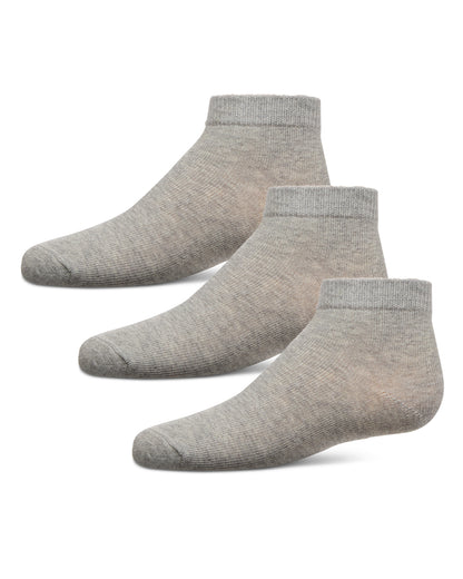 Unisex Cotton Blend Mid-Cut Socks 3-Pack : Color: Light Gray