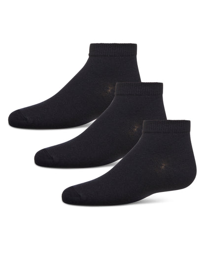 Unisex Cotton Blend Mid-Cut Socks 3-Pack : Color: Navy