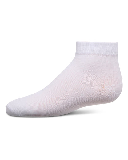Unisex Cotton Blend Mid-Cut Socks 3-Pack : Color: White