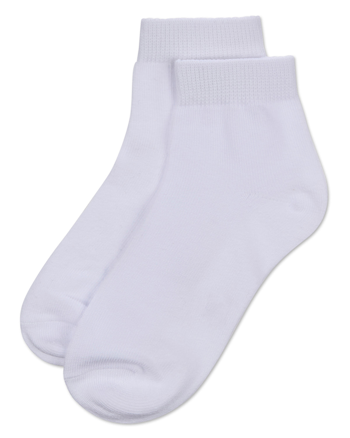 Unisex Cotton Blend Mid-Cut Socks 3-Pack : Color: White