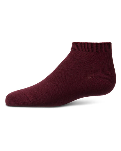 Kids Basic Silky-Soft Rayon-Blend Fine-Gauge Ankle Sock