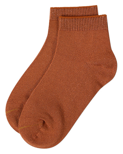 Kids Basic Silky-Soft Rayon-Blend Fine-Gauge Ankle Sock