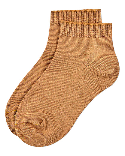 Kids Basic Silky-Soft Rayon-Blend Fine-Gauge Ankle Sock