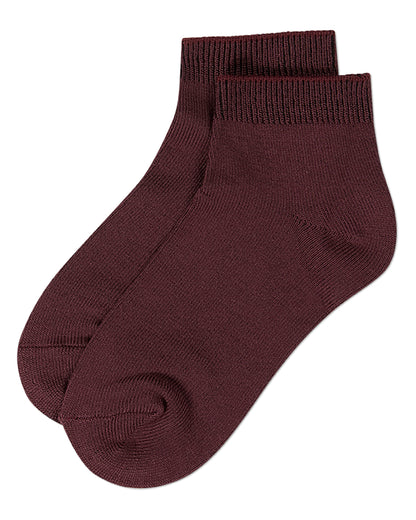 Kids Basic Silky-Soft Rayon-Blend Fine-Gauge Ankle Sock