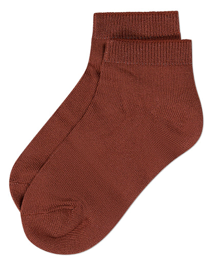 Kids Basic Silky-Soft Rayon-Blend Fine-Gauge Ankle Sock