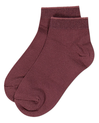 Kids Basic Silky-Soft Rayon-Blend Fine-Gauge Ankle Sock