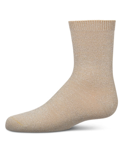 Kids Fine-Gauge Ribbed Rayon-Blend Basic Crew Sock, Assorted Colors
