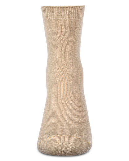 Kids Fine-Gauge Ribbed Rayon-Blend Basic Crew Sock, Assorted Colors