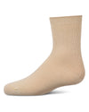 Kids Fine-Gauge Ribbed Rayon-Blend Basic Crew Sock, Assorted Colors