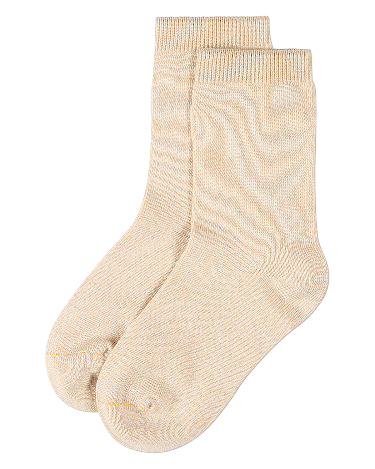 Kids Fine-Gauge Ribbed Rayon-Blend Basic Crew Sock, Assorted Colors
