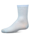 Kids Fine-Gauge Ribbed Rayon-Blend Basic Crew Sock, Assorted Colors