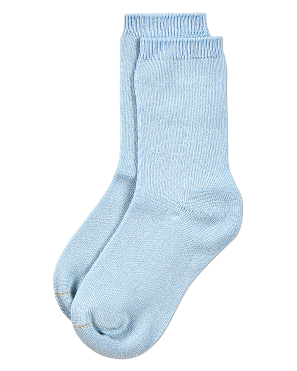 Kids Fine-Gauge Ribbed Rayon-Blend Basic Crew Sock, Assorted Colors