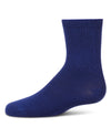 Kids Fine-Gauge Ribbed Rayon-Blend Basic Crew Sock, Assorted Colors