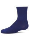 Kids Fine-Gauge Ribbed Rayon-Blend Basic Crew Sock, Assorted Colors