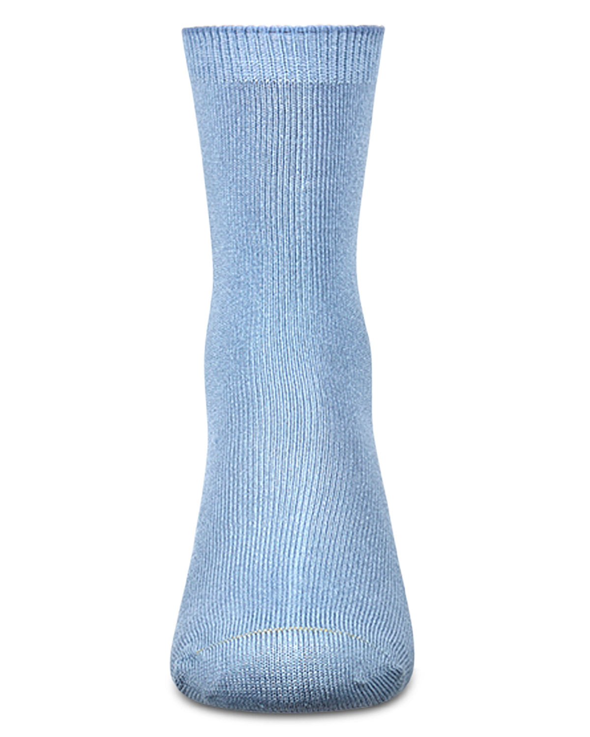 Kids Fine-Gauge Ribbed Rayon-Blend Basic Crew Sock, Assorted Colors