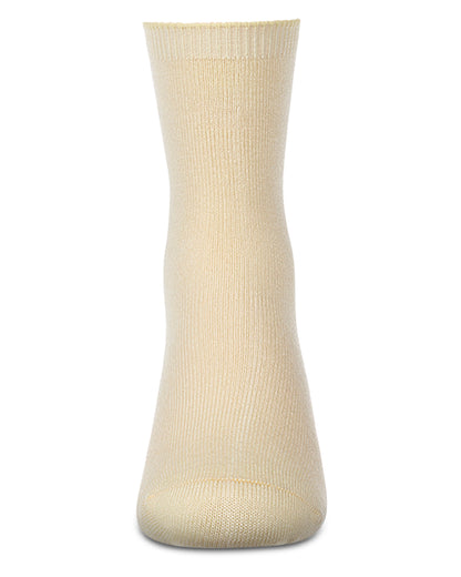 Kids Fine-Gauge Ribbed Rayon-Blend Basic Crew Sock, Assorted Colors