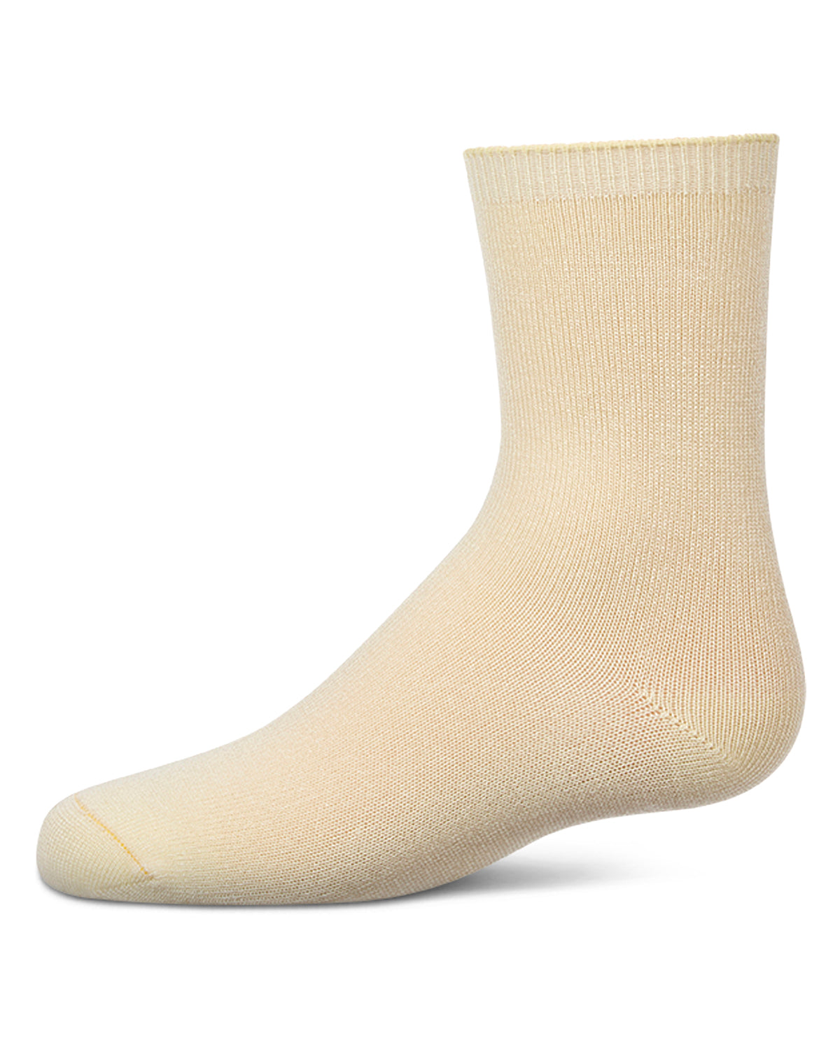 Kids Fine-Gauge Ribbed Rayon-Blend Basic Crew Sock, Assorted Colors