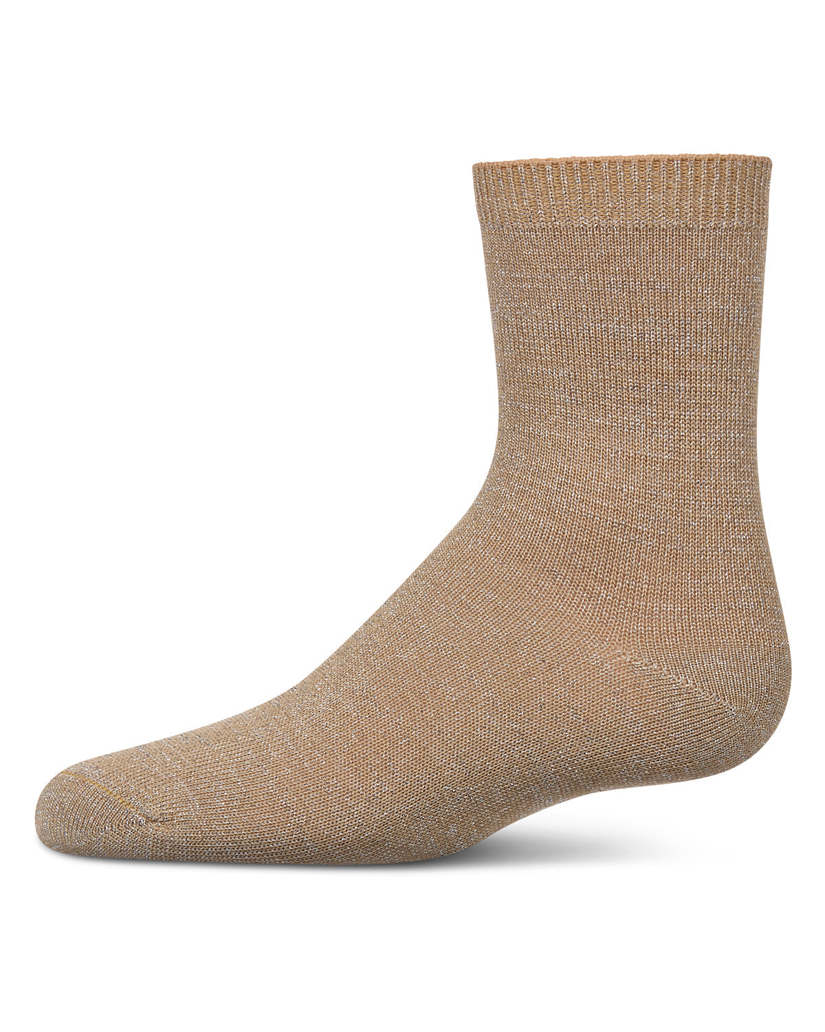 Toddler's and Kids' Basic Soft Rayon from Bamboo Crew Socks : Color: Champagne Lurex