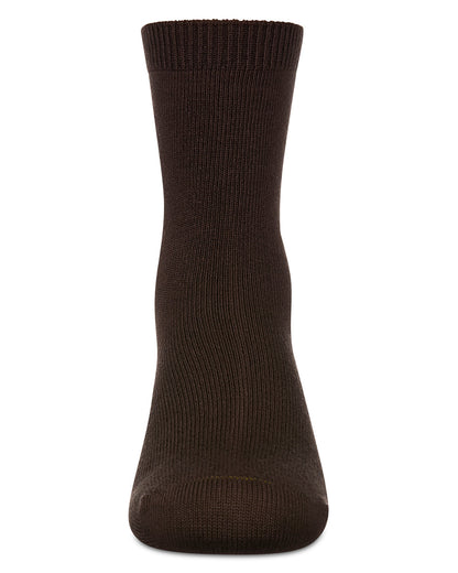 Toddler's and Kids' Basic Soft Rayon from Bamboo Crew Socks : Color: Coffee Bean