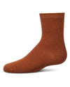 Kids Fine-Gauge Ribbed Rayon-Blend Basic Crew Sock, Assorted Colors