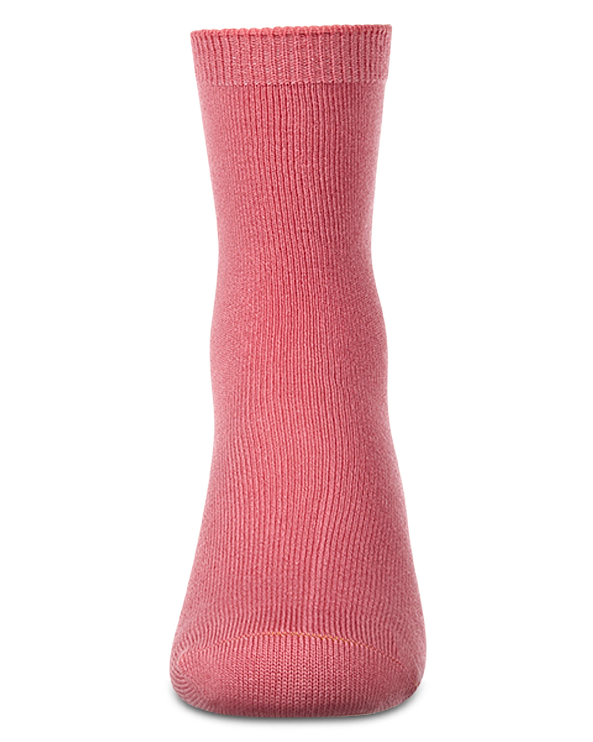 Kids Fine-Gauge Ribbed Rayon-Blend Basic Crew Sock, Assorted Colors
