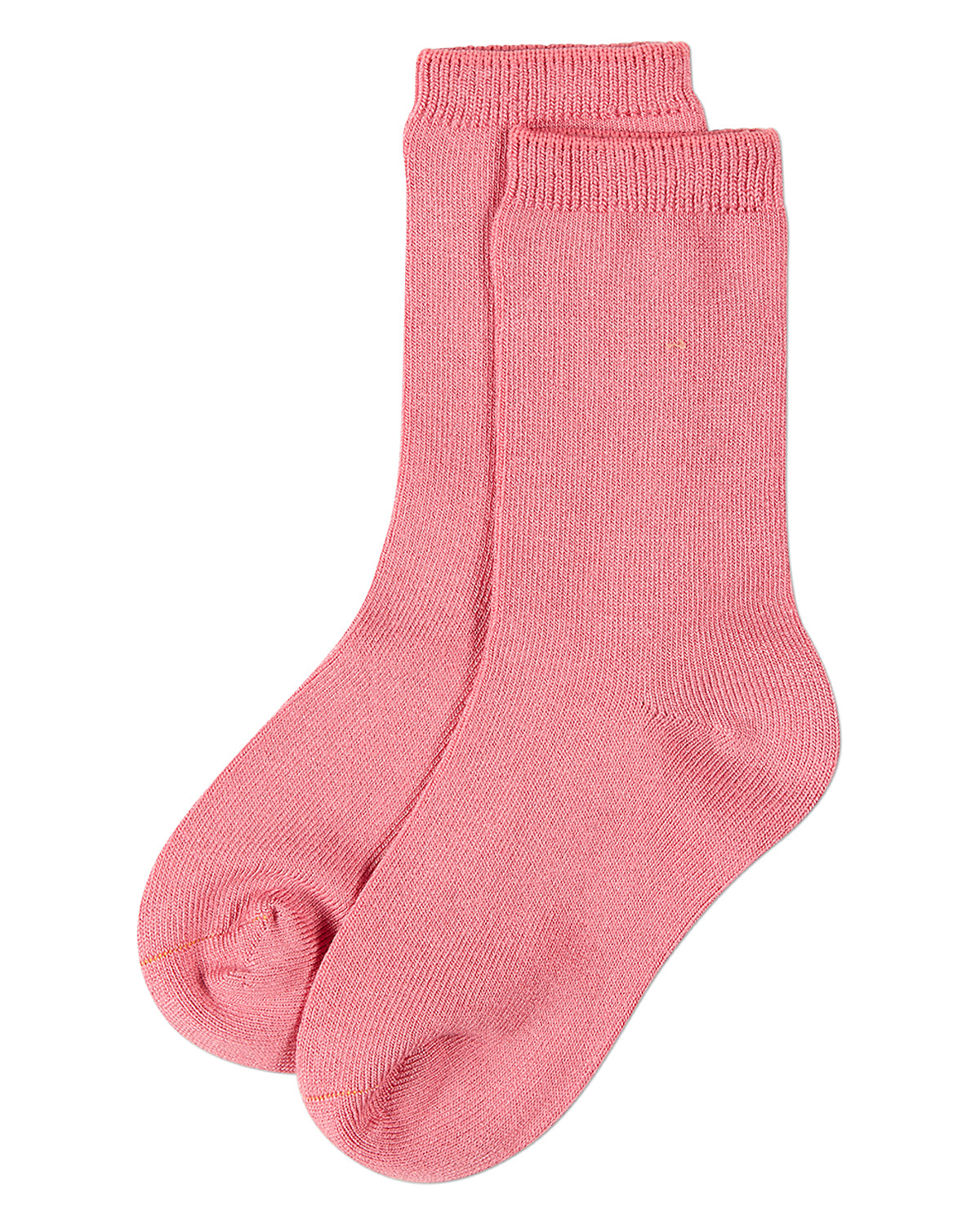 Kids Fine-Gauge Ribbed Rayon-Blend Basic Crew Sock, Assorted Colors