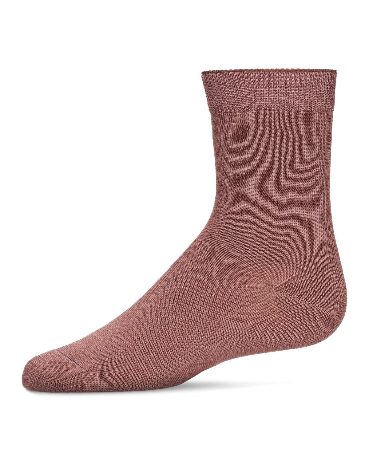 Children's Basic Soft Rayon from Bamboo Crew Socks : Color: Deep Mauve