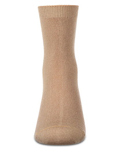 Kids Fine-Gauge Ribbed Rayon-Blend Basic Crew Sock, Assorted Colors