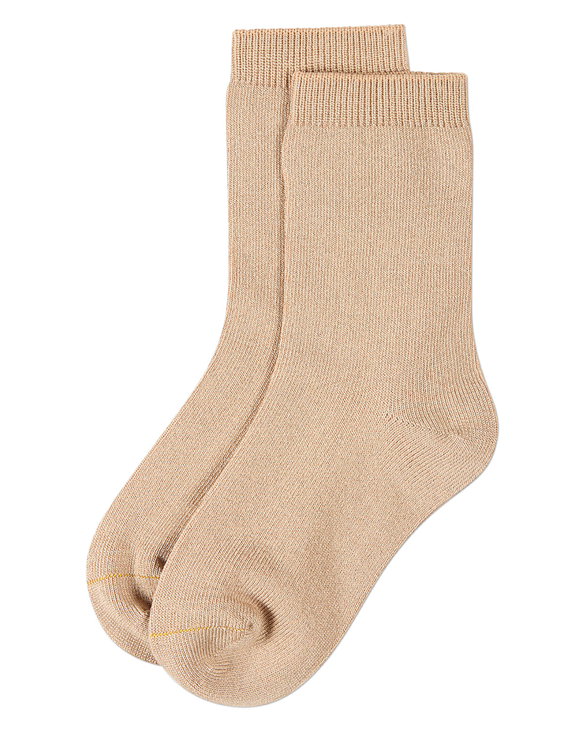 Kids Fine-Gauge Ribbed Rayon-Blend Basic Crew Sock, Assorted Colors