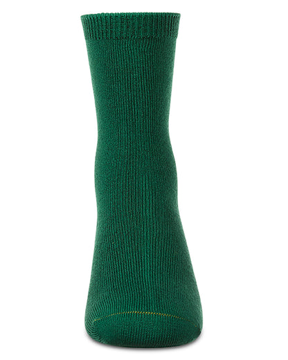 Kids Fine-Gauge Ribbed Rayon-Blend Basic Crew Sock, Assorted Colors