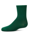Kids Fine-Gauge Ribbed Rayon-Blend Basic Crew Sock, Assorted Colors