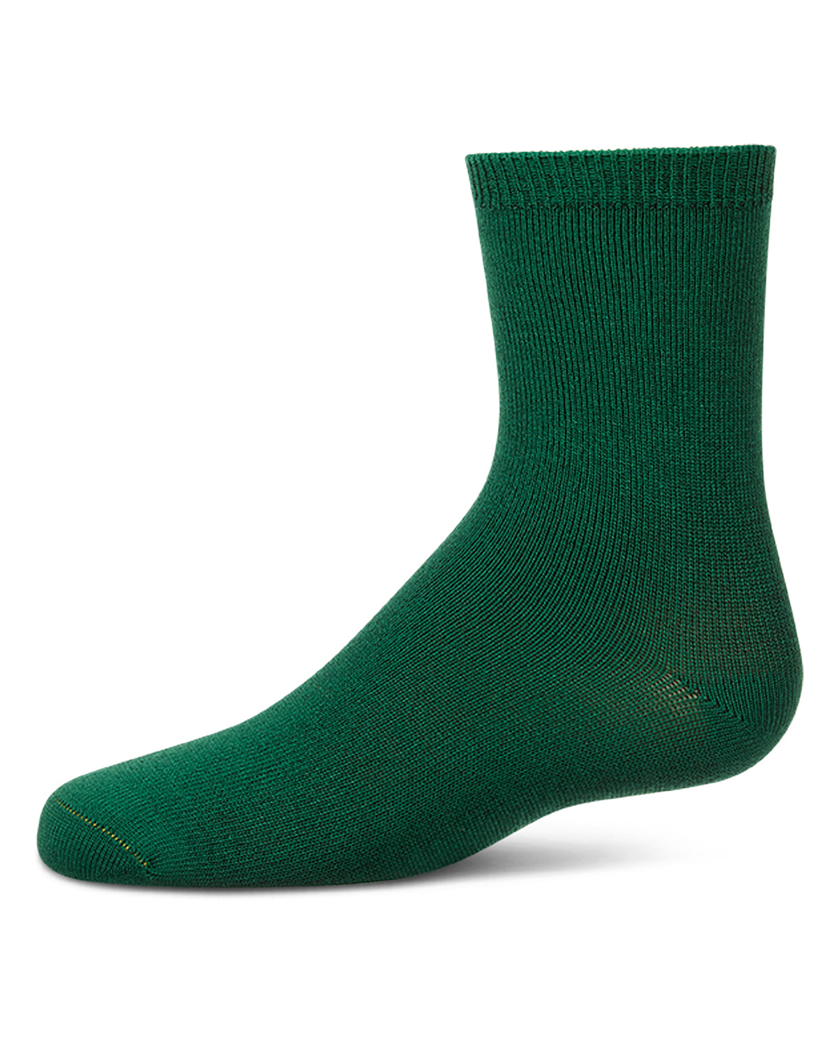 Kids Fine-Gauge Ribbed Rayon-Blend Basic Crew Sock, Assorted Colors