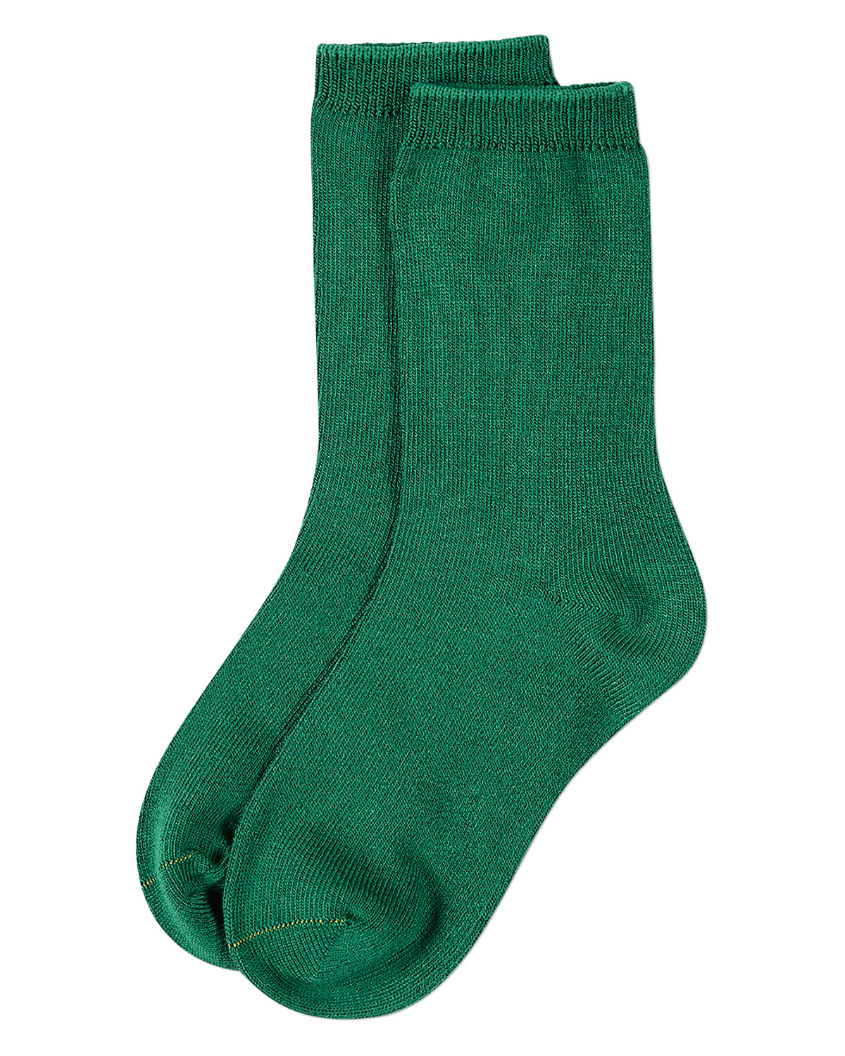 Kids Fine-Gauge Ribbed Rayon-Blend Basic Crew Sock, Assorted Colors