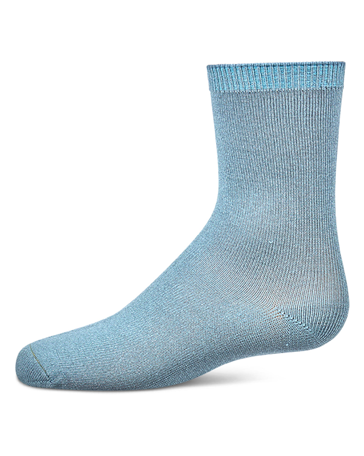 Kids Fine-Gauge Ribbed Rayon-Blend Basic Crew Sock, Assorted Colors