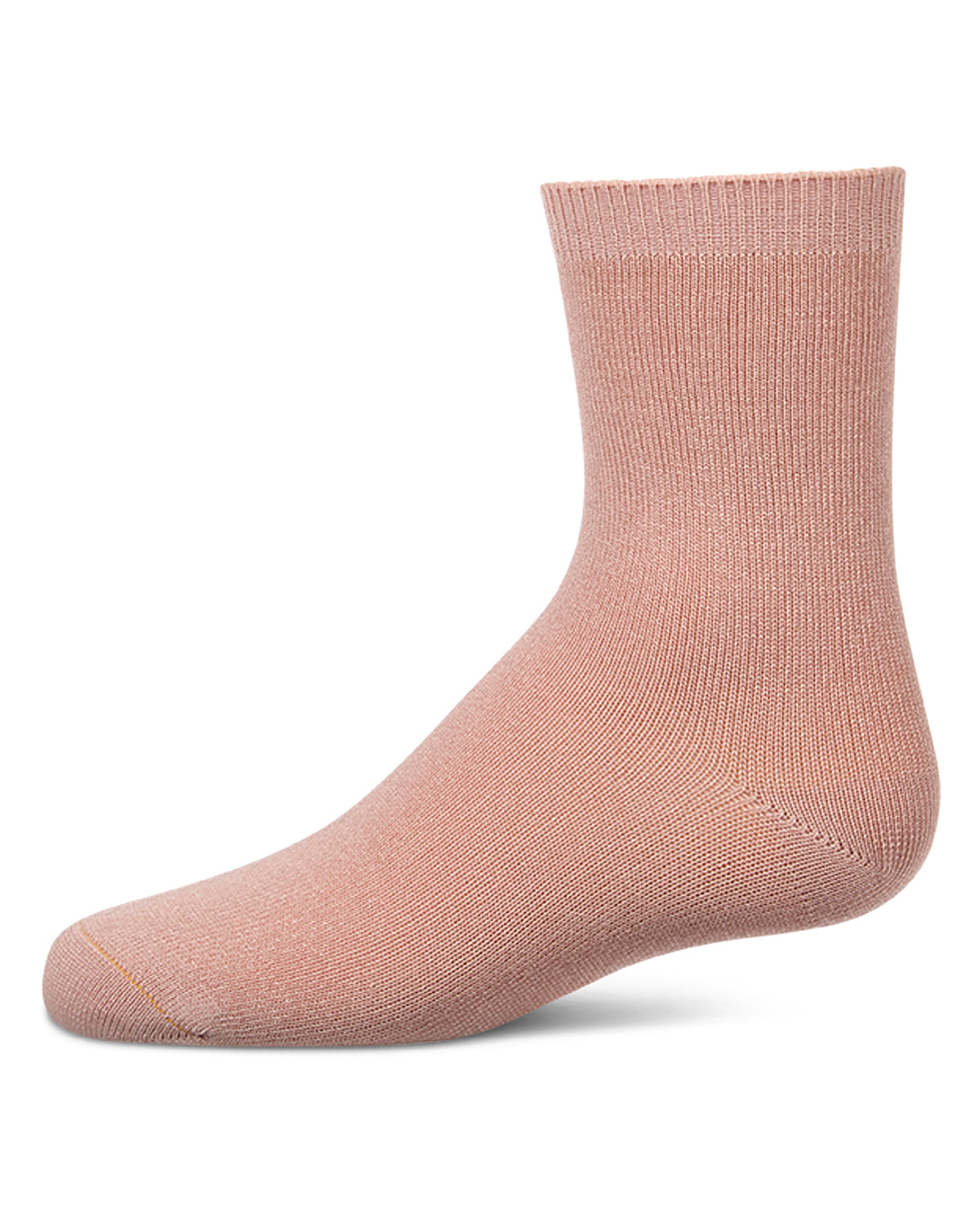 Kids Fine-Gauge Ribbed Rayon-Blend Basic Crew Sock, Assorted Colors