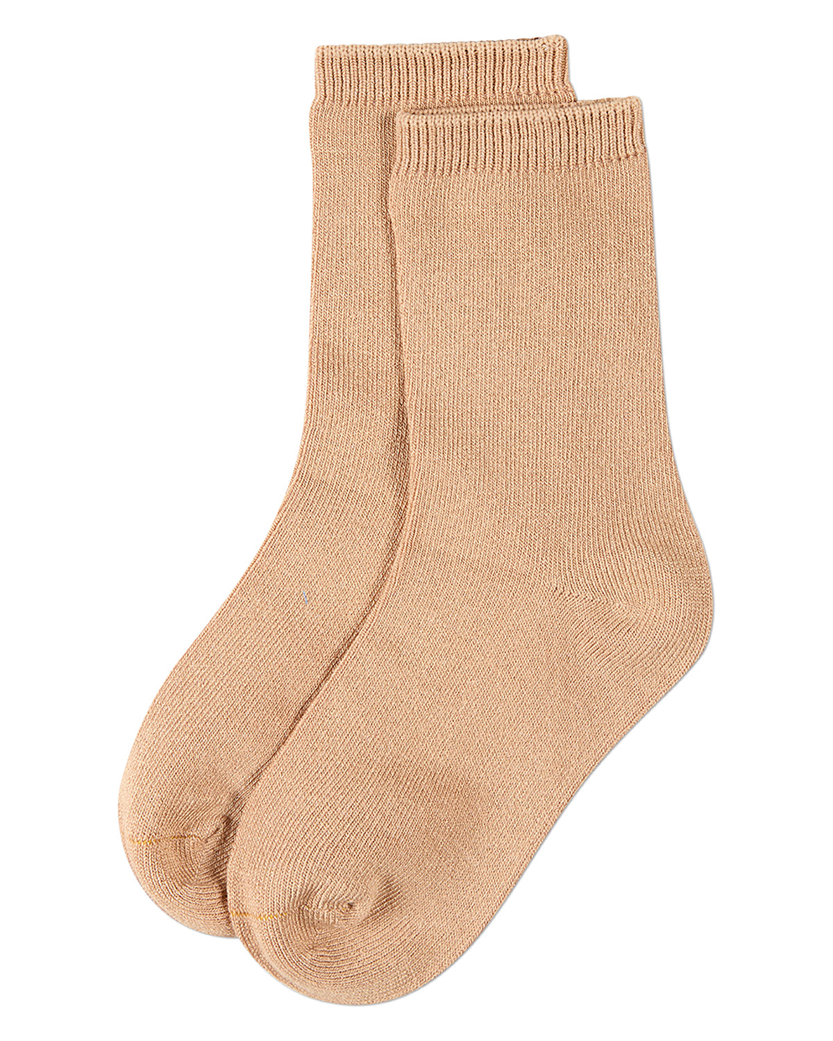 Kids Fine-Gauge Ribbed Rayon-Blend Basic Crew Sock, Assorted Colors