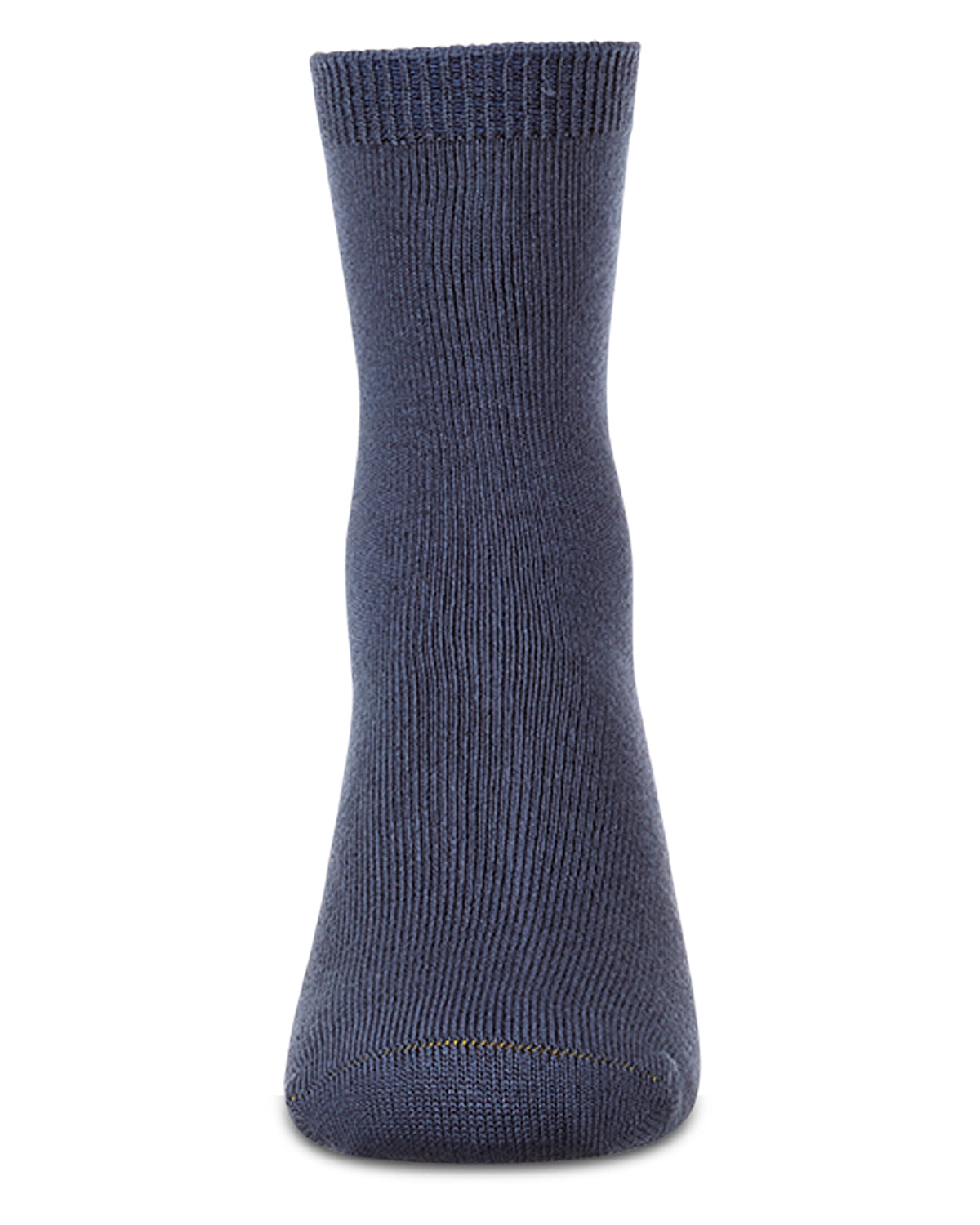 Kids Fine-Gauge Ribbed Rayon-Blend Basic Crew Sock, Assorted Colors